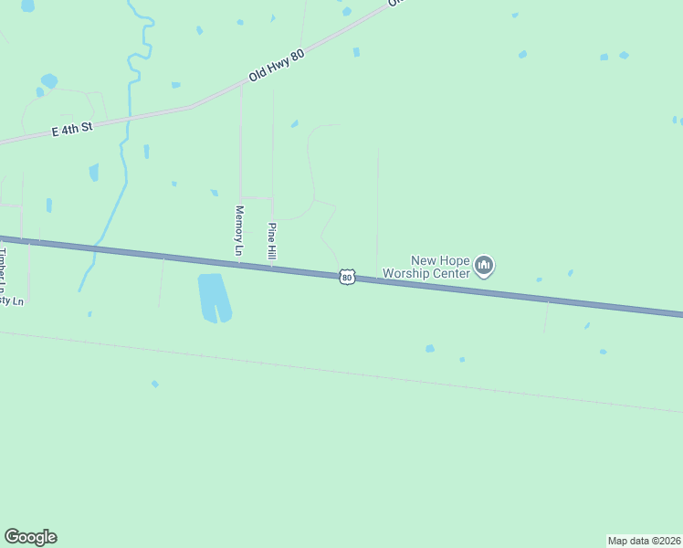 map of restaurants, bars, coffee shops, grocery stores, and more near 3717 U.S. 80 in Forest