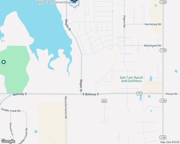 map of restaurants, bars, coffee shops, grocery stores, and more near 250 East Beltway South in Abilene