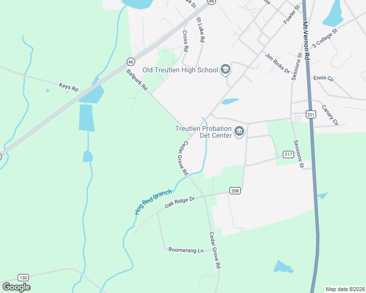 map of restaurants, bars, coffee shops, grocery stores, and more near Cedar Grove Road in Soperton