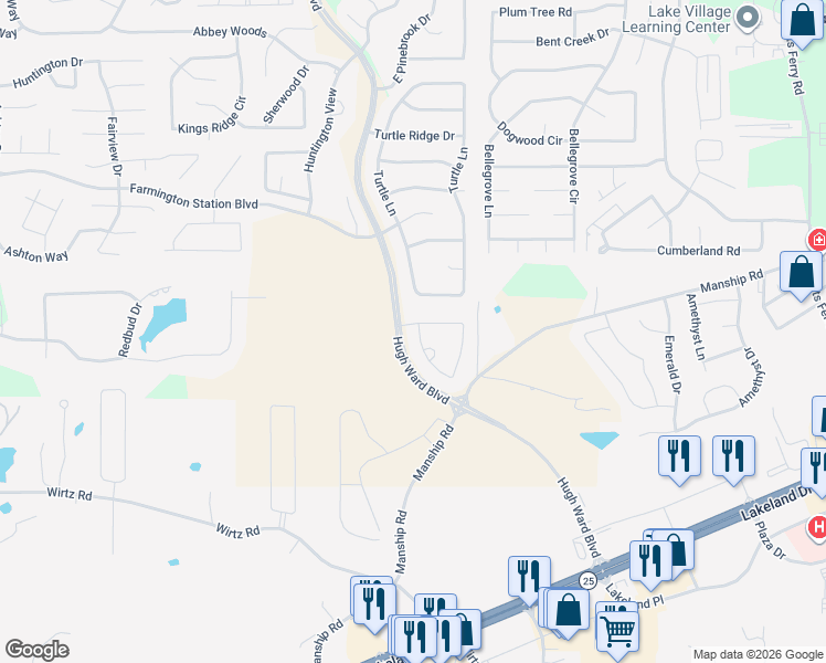 map of restaurants, bars, coffee shops, grocery stores, and more near 306 Deer Hollow in Brandon