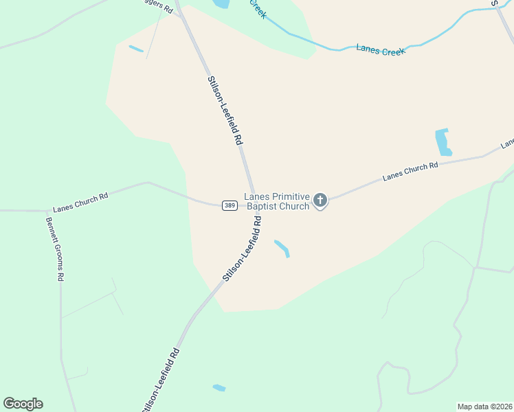 map of restaurants, bars, coffee shops, grocery stores, and more near 1262 Lanes Church Road in Brooklet