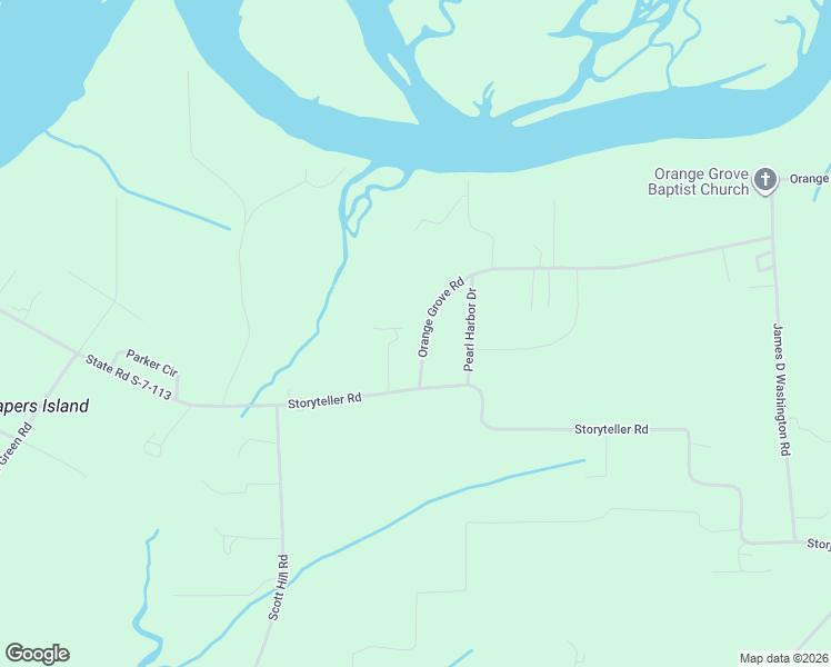 map of restaurants, bars, coffee shops, grocery stores, and more near 23 Orange Grove Road in Saint Helena Island