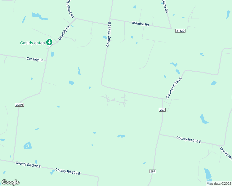 map of restaurants, bars, coffee shops, grocery stores, and more near 7620 County Road 296 East in Kilgore