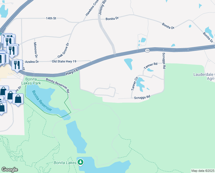 map of restaurants, bars, coffee shops, grocery stores, and more near 10 Deer Run in Meridian