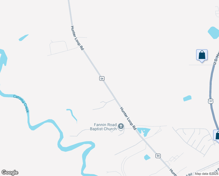 map of restaurants, bars, coffee shops, grocery stores, and more near 895 County Road 54 in Montgomery