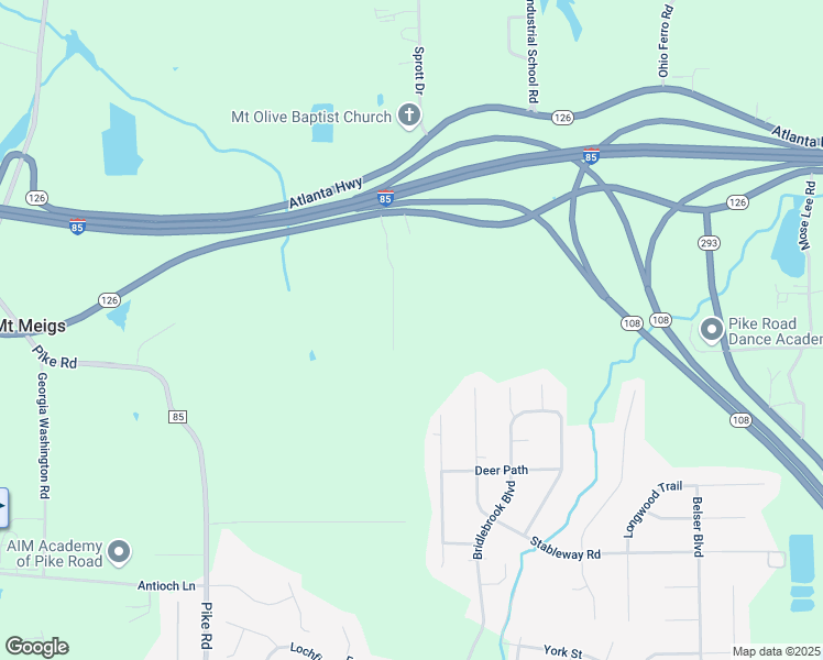 map of restaurants, bars, coffee shops, grocery stores, and more near 1451 Rosemil Road in Montgomery
