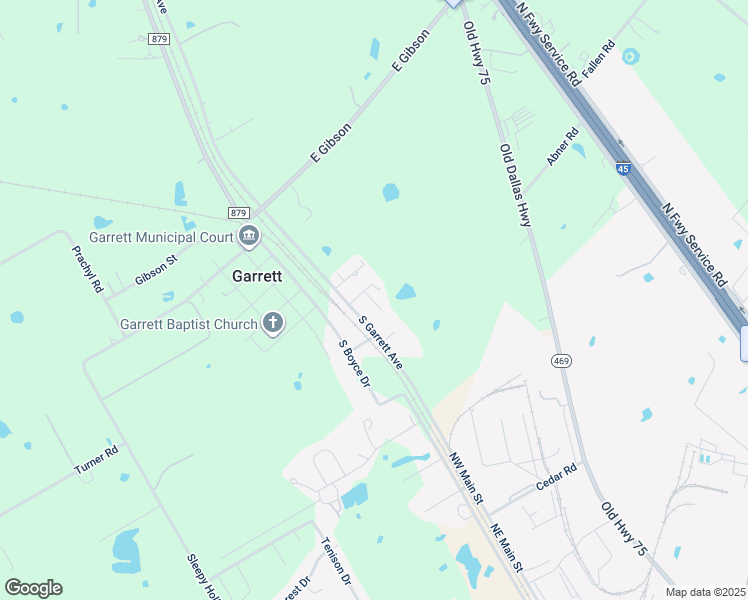 map of restaurants, bars, coffee shops, grocery stores, and more near 206 Pecan Hollow Street in Ennis