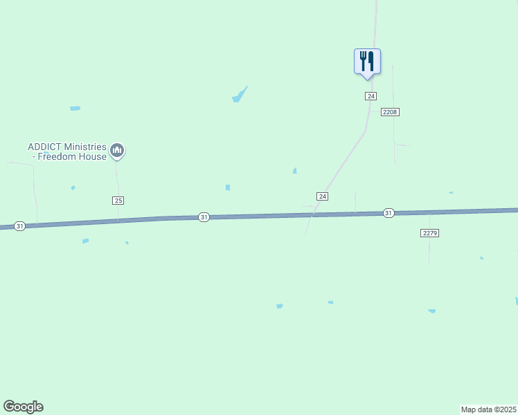 map of restaurants, bars, coffee shops, grocery stores, and more near 15641 Texas 31 in Tyler