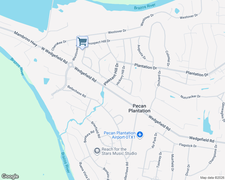 map of restaurants, bars, coffee shops, grocery stores, and more near 5205 Wedgefield Road in Granbury