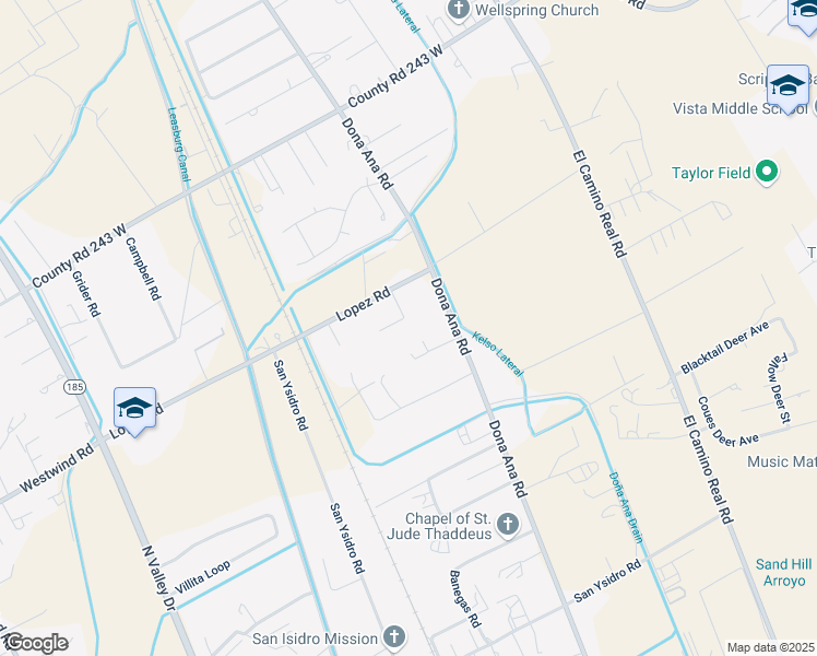 map of restaurants, bars, coffee shops, grocery stores, and more near 4572 Gerald Drive in Las Cruces