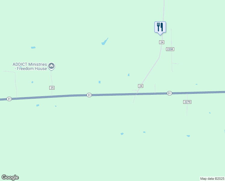map of restaurants, bars, coffee shops, grocery stores, and more near 15641 Texas 31 in Tyler