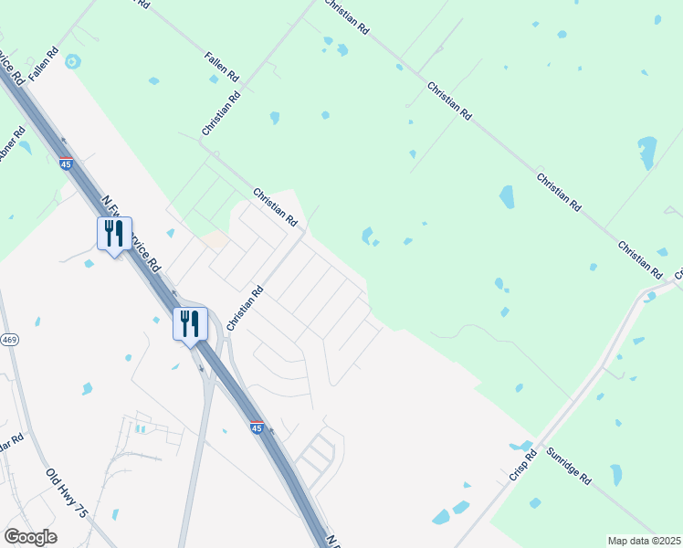 map of restaurants, bars, coffee shops, grocery stores, and more near 3206 Robin Road in Ennis