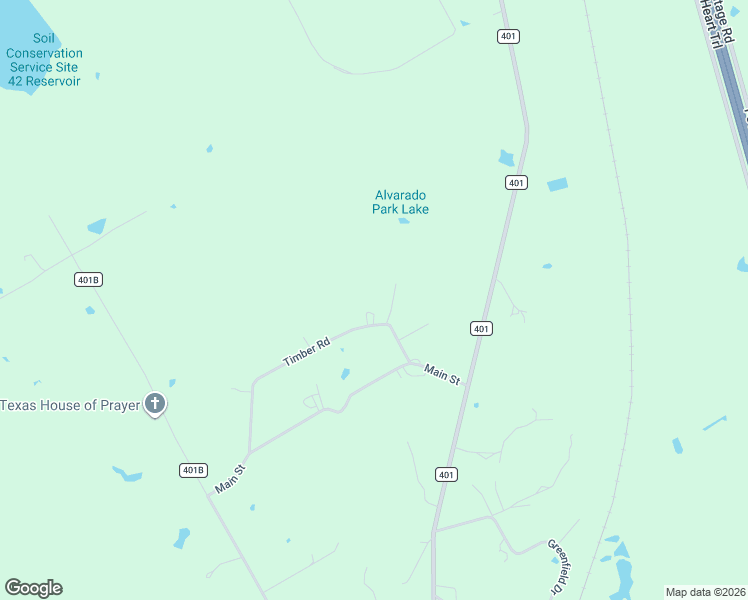 map of restaurants, bars, coffee shops, grocery stores, and more near 7209 Timber Rd in Alvarado