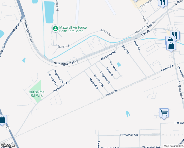 map of restaurants, bars, coffee shops, grocery stores, and more near 38 Mcmillan Street in Montgomery