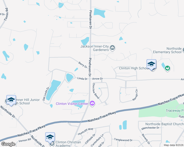 map of restaurants, bars, coffee shops, grocery stores, and more near 101-147 Arrow Dr in Clinton