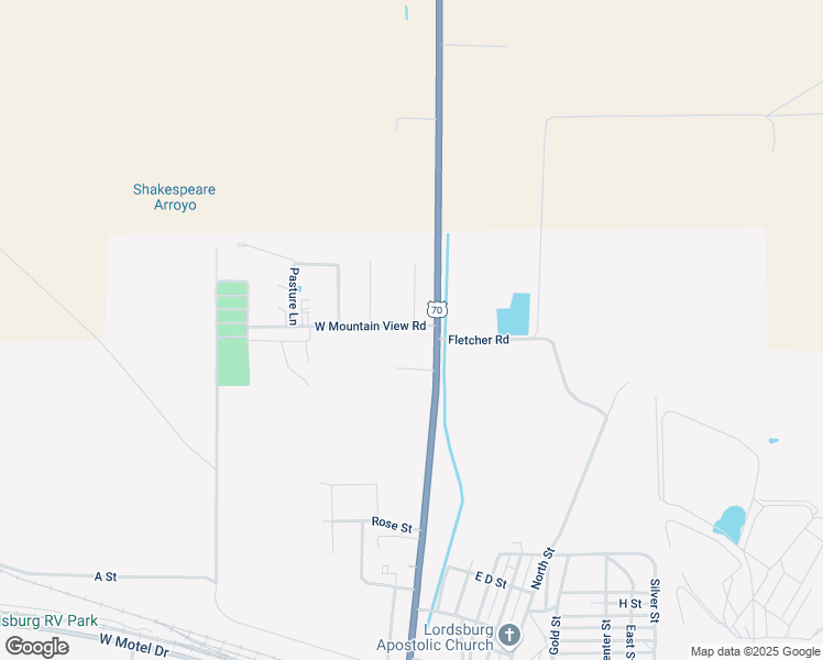 map of restaurants, bars, coffee shops, grocery stores, and more near 101-1099 Collins Drive in Lordsburg