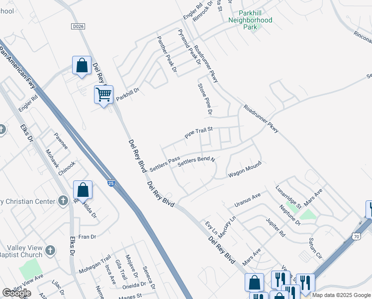 map of restaurants, bars, coffee shops, grocery stores, and more near 4030 Scot Pine Place in Las Cruces