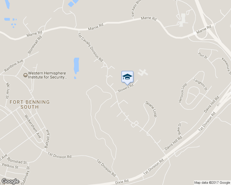 map of restaurants, bars, coffee shops, grocery stores, and more near 1st Calvary Division Rd in Cusseta