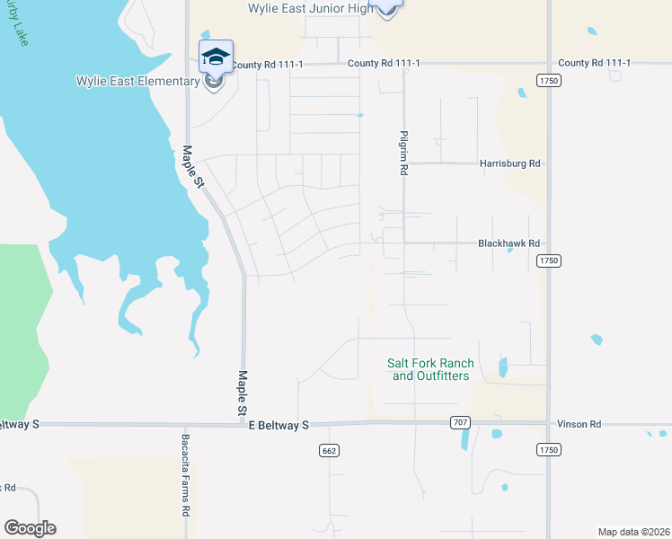 map of restaurants, bars, coffee shops, grocery stores, and more near 7598 Hudson Way in Abilene