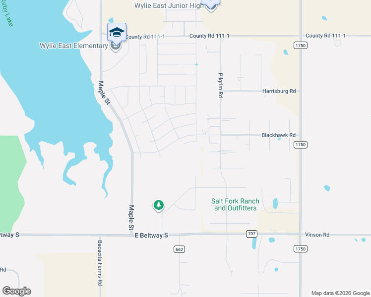 map of restaurants, bars, coffee shops, grocery stores, and more near 7598 Hudson Way in Abilene