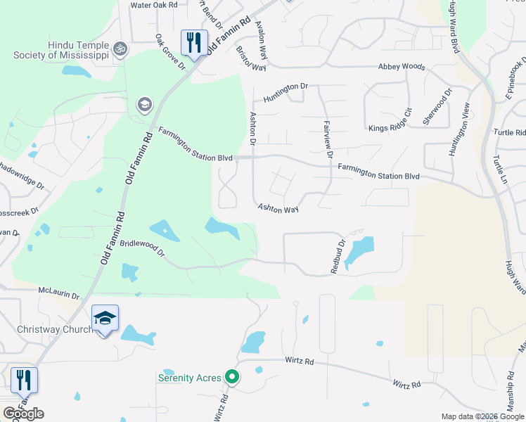 map of restaurants, bars, coffee shops, grocery stores, and more near 222 Ashton Way in Brandon