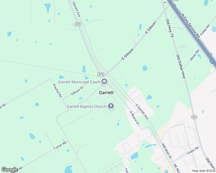 map of restaurants, bars, coffee shops, grocery stores, and more near in Garrett