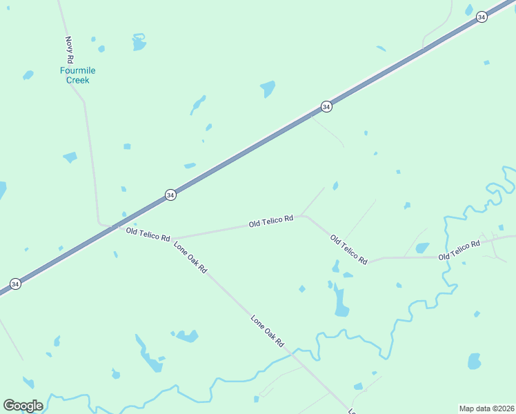 map of restaurants, bars, coffee shops, grocery stores, and more near 4123 Texas 34 in Ennis