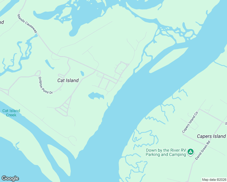 map of restaurants, bars, coffee shops, grocery stores, and more near 10 Rush Street in Beaufort