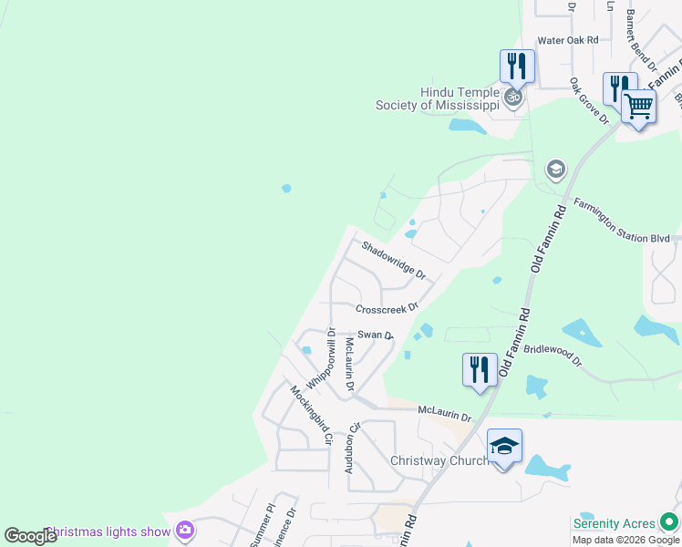 map of restaurants, bars, coffee shops, grocery stores, and more near 316 Orchard Way in Brandon