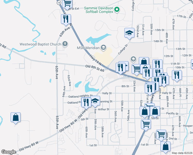 map of restaurants, bars, coffee shops, grocery stores, and more near 775-799 Waterview Dr in Meridian