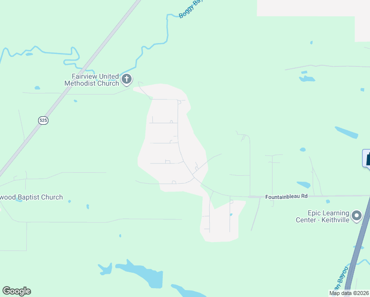 map of restaurants, bars, coffee shops, grocery stores, and more near 3820 Fountainbleau Road in Keithville