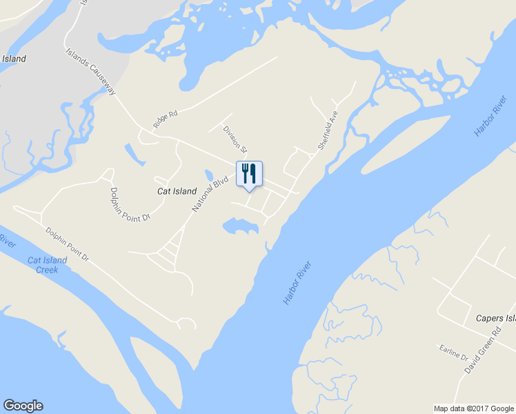 map of restaurants, bars, coffee shops, grocery stores, and more near 8 Sheridan Road in Beaufort