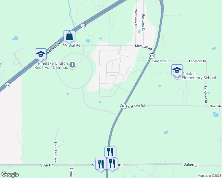 map of restaurants, bars, coffee shops, grocery stores, and more near in Flowood