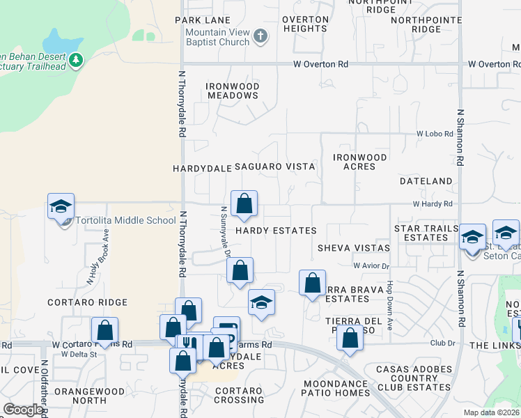 map of restaurants, bars, coffee shops, grocery stores, and more near 8763 North Ash Grove Court in Tucson