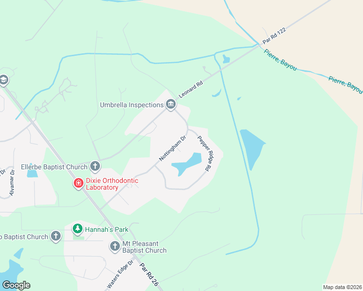 map of restaurants, bars, coffee shops, grocery stores, and more near 1 Westchester Circle in Shreveport