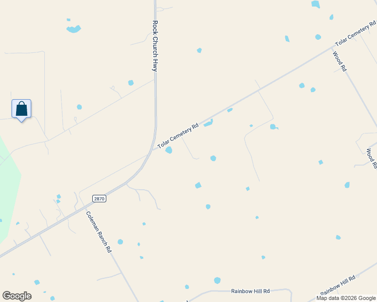 map of restaurants, bars, coffee shops, grocery stores, and more near 2003 Tolar Cemetery Rd in Tolar