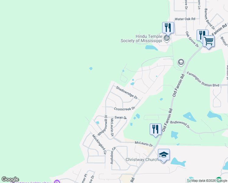 map of restaurants, bars, coffee shops, grocery stores, and more near 316 Orchard Way in Brandon