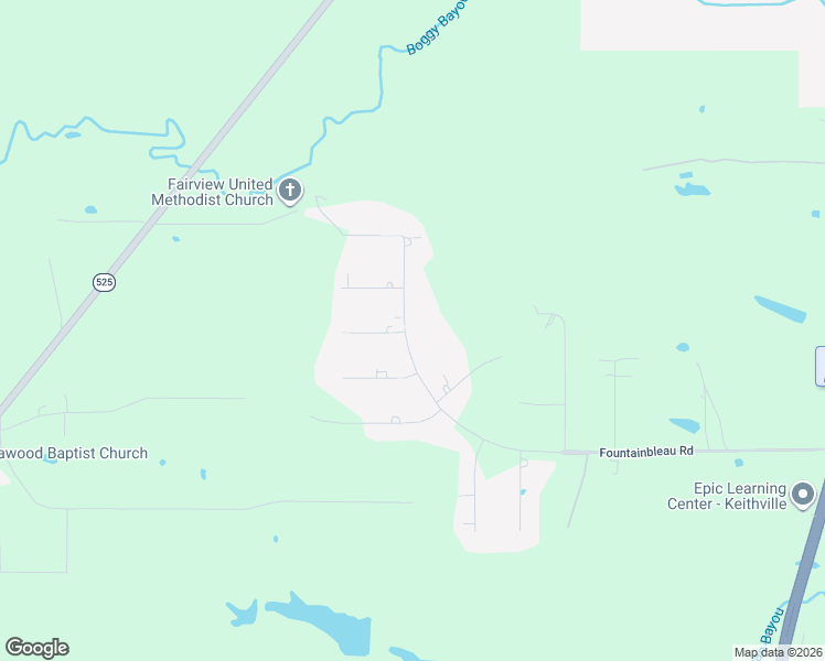 map of restaurants, bars, coffee shops, grocery stores, and more near 3820 Fountainbleau Road in Keithville