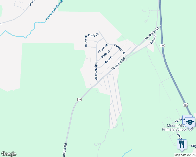 map of restaurants, bars, coffee shops, grocery stores, and more near 4 Ridgebrook Drive in Phenix City