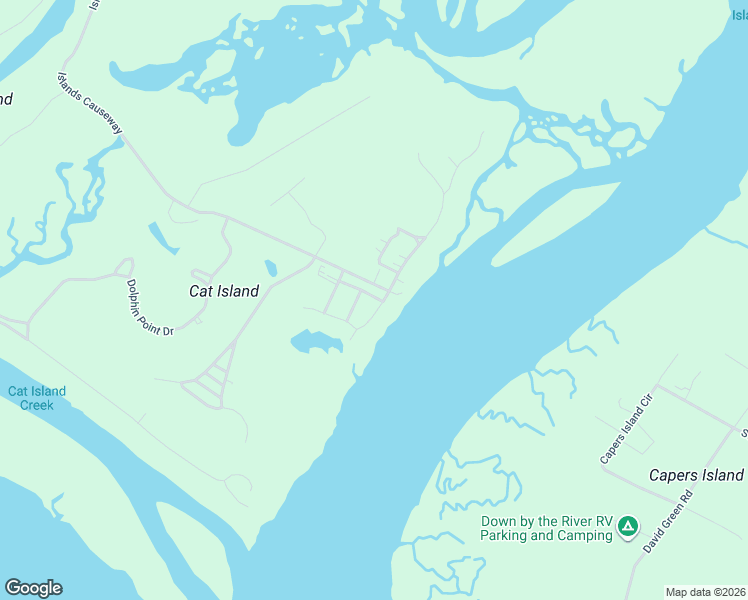 map of restaurants, bars, coffee shops, grocery stores, and more near 10 Rush Street in Beaufort