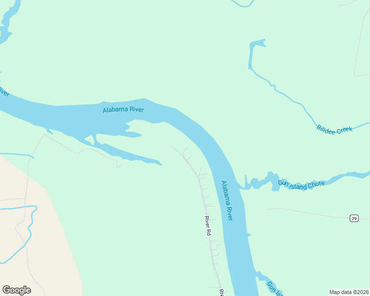 map of restaurants, bars, coffee shops, grocery stores, and more near 2040 River Road in Lowndesboro
