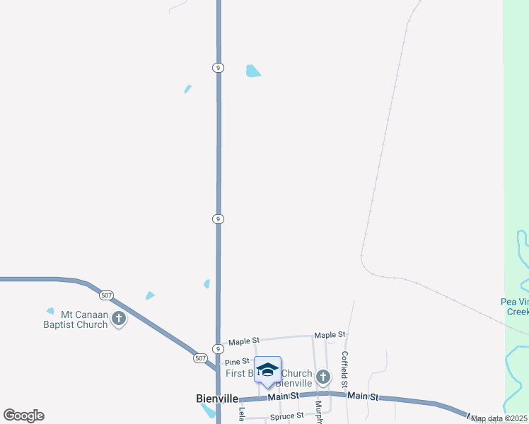 map of restaurants, bars, coffee shops, grocery stores, and more near in Bienville