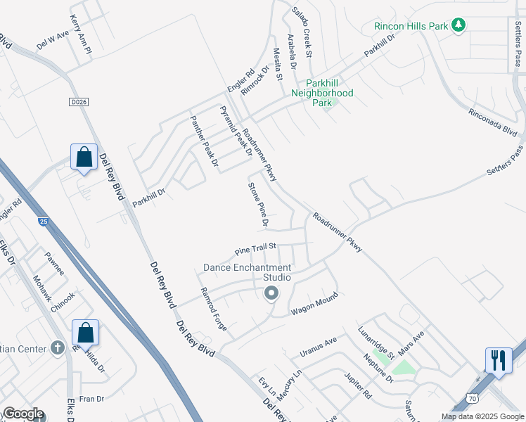 map of restaurants, bars, coffee shops, grocery stores, and more near 2209 Stone Pine Drive in Las Cruces