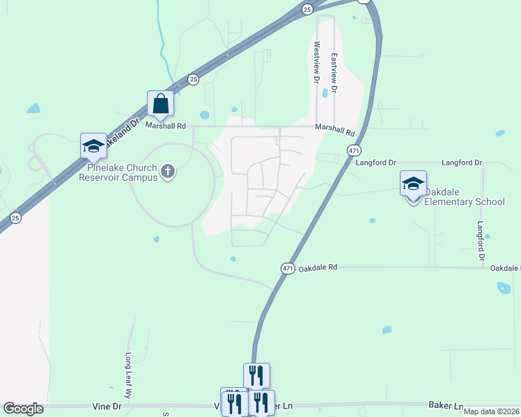 map of restaurants, bars, coffee shops, grocery stores, and more near in Flowood