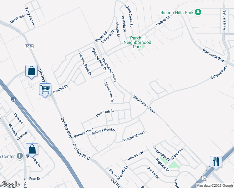 map of restaurants, bars, coffee shops, grocery stores, and more near 2194 Virginia Pine Place in Las Cruces