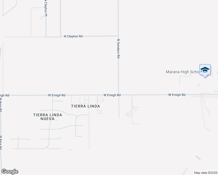 map of restaurants, bars, coffee shops, grocery stores, and more near 8855 North Sanders Road in Tucson