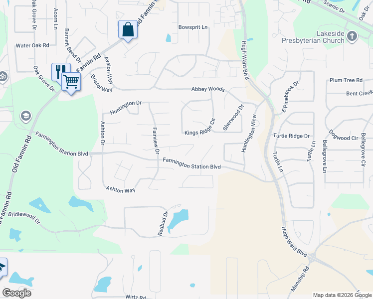 map of restaurants, bars, coffee shops, grocery stores, and more near 443 Springhill Point in Brandon