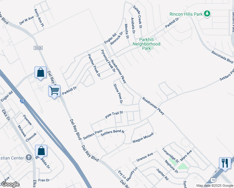 map of restaurants, bars, coffee shops, grocery stores, and more near 2220 Stone Pine Drive in Las Cruces