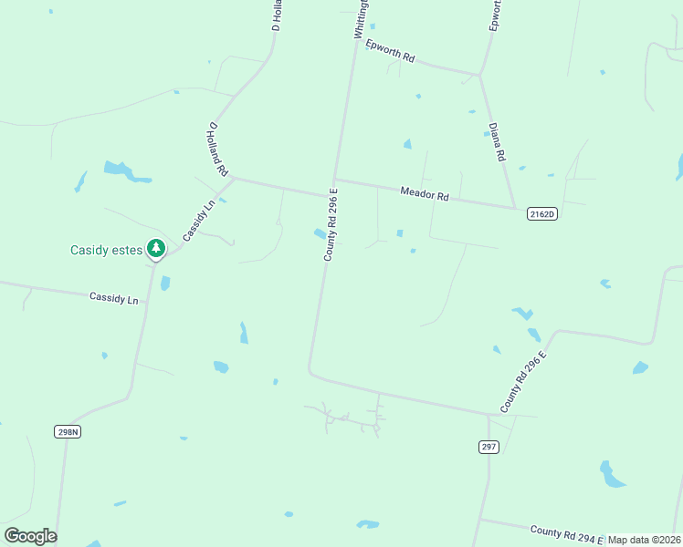 map of restaurants, bars, coffee shops, grocery stores, and more near 7207 County Road 296 East in Kilgore