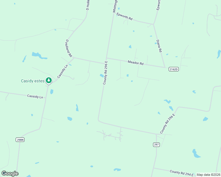 map of restaurants, bars, coffee shops, grocery stores, and more near 7207 County Road 296 East in Kilgore